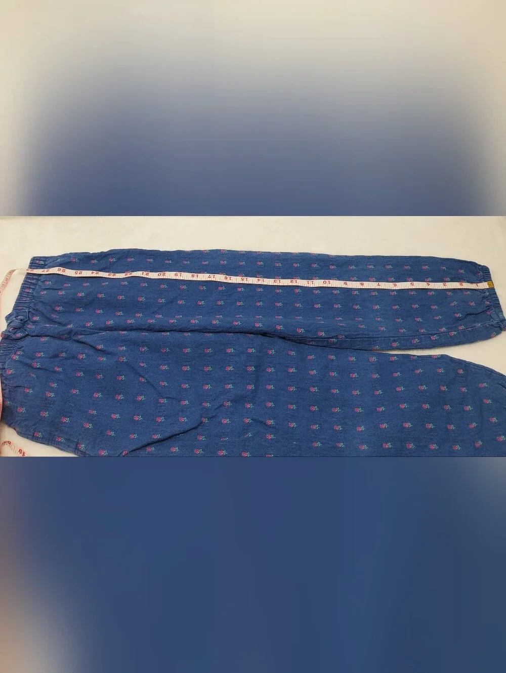 Rare vintage 90s y2k kids oshkosh pants papertag tulip floral roses pink navy